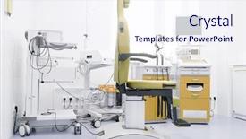  Presentation with ent - Beautiful presentation theme featuring interior of ent consulting room backdrop and a sky blue colored foreground