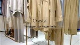  Presentation with interior - Colorful slide set enhanced with interior-of-fashion-clothes-store backdrop and a coral colored foreground