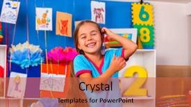  Presentation with preschool - Presentation consisting of game room in preschool background and a red colored foreground