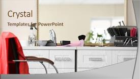  Presentation with hair salon - Amazing PPT theme having interior of hair salon backdrop and a lemonade colored foreground