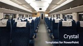  Presentation with speed - Slide deck consisting of interior of high speed train background and a wine colored foreground