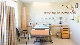  Presentation with hospital bed - Amazing presentation having emergency unit - interior of hospital room backdrop and a lemonade colored foreground