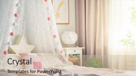  Presentation with craft for kids child art - Colorful slide deck enhanced with interior of light kids bedroom backdrop and a  colored foreground