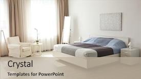  Presentation with hotel - Audience pleasing theme consisting of interior of light modern hotel backdrop and a mint green colored foreground