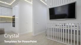  Presentation with studio flat - Theme having interior-of-living-room-connected background and a gray colored foreground