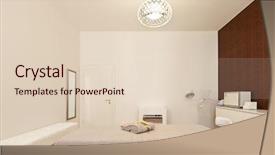  Presentation with spa salon - Presentation theme enhanced with interior of massage room in a spa salon background and a lemonade colored foreground