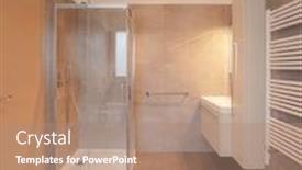  Presentation with apartment - Slide deck enhanced with interior-of-modern-apartment background and a coral colored foreground