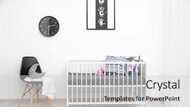 Presentation with room - Colorful slide set enhanced with interior of modern baby room backdrop and a light gray colored foreground