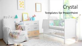  Presentation with interior - Theme having interior of modern baby room background and a white colored foreground