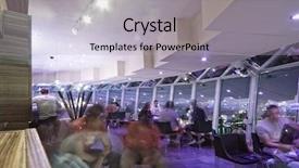  Presentation with lounge - Amazing slides having interior of modern bar backdrop and a light gray colored foreground