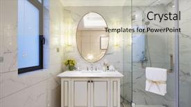  Presentation with interior design - Theme having interior of modern bathroom background and a soft green colored foreground