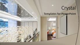  Presentation with bedroom modern - Theme enhanced with interior of modern corridor background and a light gray colored foreground