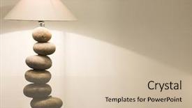  Presentation with living room - Audience pleasing PPT theme consisting of interior of modern house detail living room table lamp backdrop and a soft green colored foreground