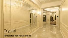  Presentation with luxury - Amazing presentation theme having interior-of-modern-luxury-beige backdrop and a yellow colored foreground