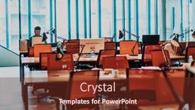  Presentation with interior - PPT theme featuring interior-of-modern-open-plan background and a tawny brown colored foreground