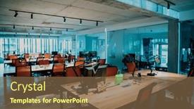  Presentation with interior - PPT theme with interior-of-modern-open-plan background and a  colored foreground