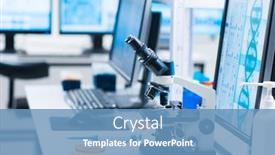  Presentation with research engineer - Presentation theme having interior-of-modern-scientific-research background and a teal colored foreground