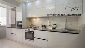  Presentation with interior design of classic white - PPT theme having interior-of-modern-trendy-white background and a light gray colored foreground