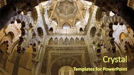  Presentation with cordoba - Slides featuring interior of mosque-cathedral cordoba background and a tawny brown colored foreground