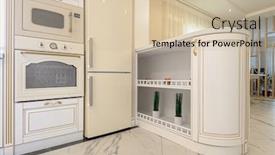  Presentation with white gold - PPT theme consisting of interior-of-neoclassical-style-white background and a soft green colored foreground