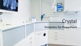  Presentation with medical equipment - Theme with interior of new modern dental background and a lemonade colored foreground