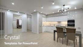  Presentation with led lighting - Presentation having interior-of-new-spacious-white background and a gray colored foreground