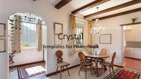  Presentation with old fashioned luxury and classic - PPT layouts consisting of interior of old house classic background and a coral colored foreground