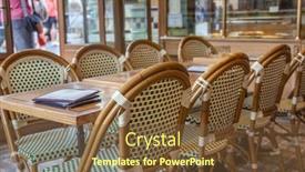  Presentation with cafe - Presentation with interior-of-parisian-cafe background and a tawny brown colored foreground