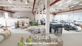  Presentation with interior - PPT layouts enhanced with interior-of-printing-house background and a gray colored foreground