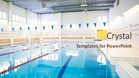  Presentation with swimming pool - Amazing slide set having interior of public swimming pool backdrop and a lemonade colored foreground