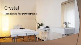  Presentation with low level laser - PPT theme consisting of interior of spa room consisting background and a lemonade colored foreground