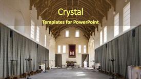  Presentation with scotland - PPT theme consisting of interior of stirling castle scotland background and a tawny brown colored foreground