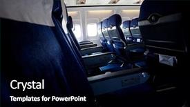  Presentation with aircraft - Theme consisting of interior of the aircraft background and a black colored foreground