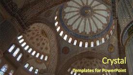  Presentation with istanbul - PPT layouts featuring interior of the blue mosque background and a  colored foreground