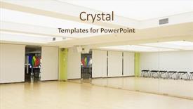  Presentation with empty space dance studio - Amazing slide set having interior of the dance studio backdrop and a cream colored foreground