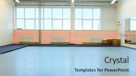  Presentation with dance - Slide set enhanced with interior of the dance studio background and a light blue colored foreground