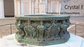  Presentation with venice - PPT theme featuring interior of the doge palace background and a soft green colored foreground