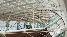  Presentation with paris france - Presentation theme enhanced with modern airport charles de gaulle background and a light gray colored foreground