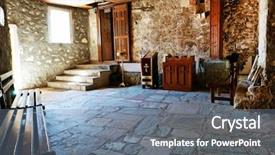  Presentation with monastery - Theme consisting of interior of the monastery background and a  colored foreground