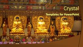  Presentation with monastery - Cool new presentation with interior-of-the-po-lin backdrop and a tawny brown colored foreground