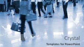  Presentation with shanghai - Colorful presentation theme enhanced with interior of the pudong airport in shanghai china backdrop and a light blue colored foreground