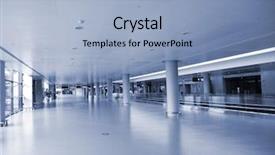  Presentation with shanghai - Audience pleasing presentation theme consisting of aisa - interior of the pudong airport backdrop and a light blue colored foreground