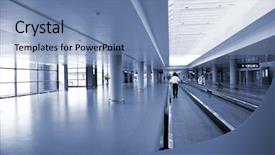  Presentation with china shanghai - Presentation theme enhanced with aisa - interior of the pudong airport background and a teal colored foreground