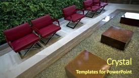  Presentation with waiting room - Beautiful presentation design featuring interior of waiting room backdrop and a tawny brown colored foreground