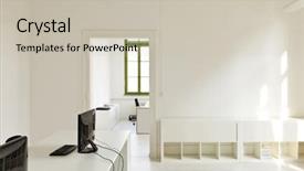  Presentation with furniture - Amazing presentation theme having interior office with furniture white backdrop and a soft green colored foreground