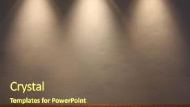  Presentation with room - Cool new slide deck with interior room with 3 spots backdrop and a tawny brown colored foreground