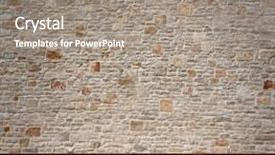  Presentation with stone age - Slide set enhanced with interior room with stone wall background and a gray colored foreground