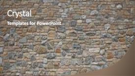  Presentation with interior - Presentation design with interior room with stone wall background and a gray colored foreground