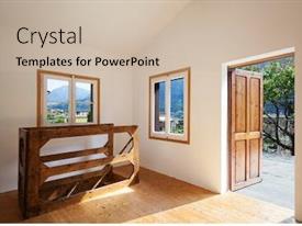 Interior Rustic House Entrance Door PPT template 88 | CrystalGraphics
