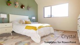  Presentation with bedroom modern - Audience pleasing PPT layouts consisting of interior-shot-of-modern-child backdrop and a mint green colored foreground